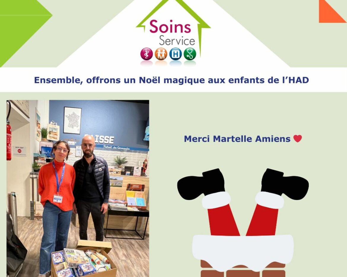 Ensemble, offrons un Noël magique aux enfants de l'HAD - Merci Martelle Amiens